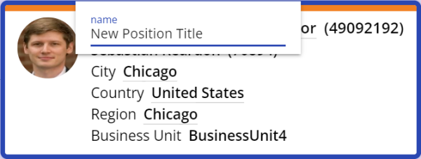 Edit the position details of a Node