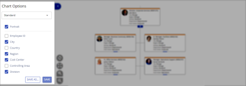 Chart options tab